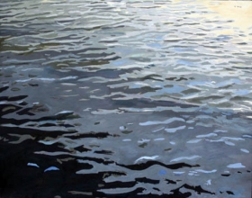 Ilse Gabbert, Westmeeren, Ölmalerei auf Leinwand, 110 x 140 cm, aus der Serie "Wasserbilder"