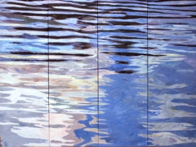 Ilse Gabbert, Lej Marsch, Ölmalerei auf Leinwand, 210 x 280 cm, aus der Serie "Wasserbilder"
