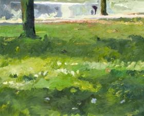 Ilse Gabbert, Mondo verde #1, Ölmalerei auf Leinwand,  80 x 100 cm