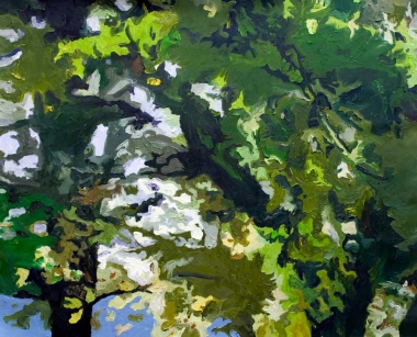 Ilse Gabbert, Mondo Verde #3, Ölmalerei auf Leinwand,  80 x 100 cm