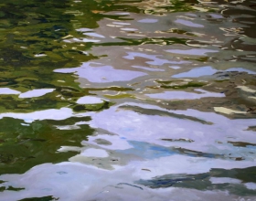 Ilse Gabbert, Kaagerplas_#1, Ölmalerei auf Leinwand, 110 x 140 cm, aus der Serie "Wasserbilder"