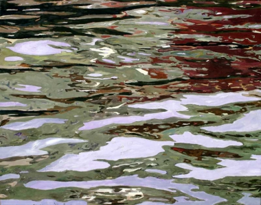 Ilse Gabbert, Kaagerplas #2, oil on canvas, 43,3 x 63 in, from the series "water paintings"
