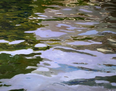 Ilse Gabbert, Kaagerplas #1, oil on canvas, 43,3 x 55,1 in, from the series "water paintings"